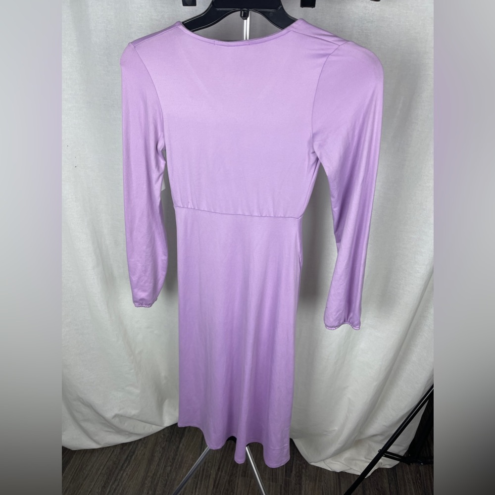 Velvet Torch Purple Long Sleeve MIDI Dress Size Large(12-14) NWT - Picture 7 of 16
